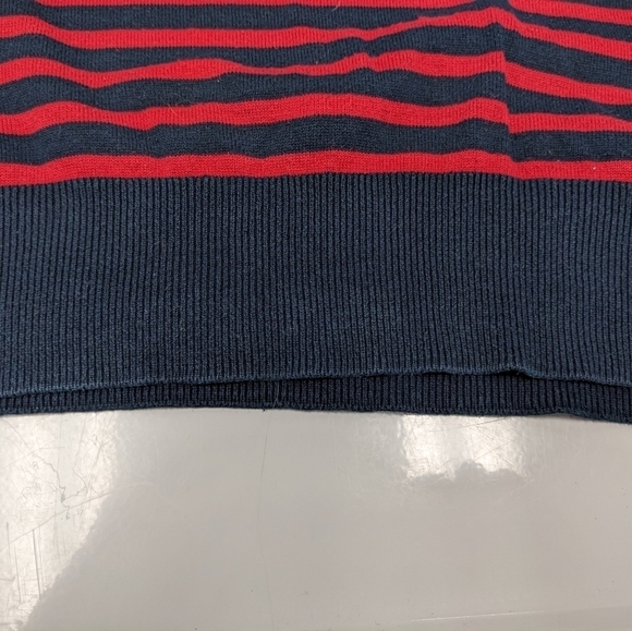H&M women's navy and red striped crewneck sailor sweater size M - Picture 9 of 10